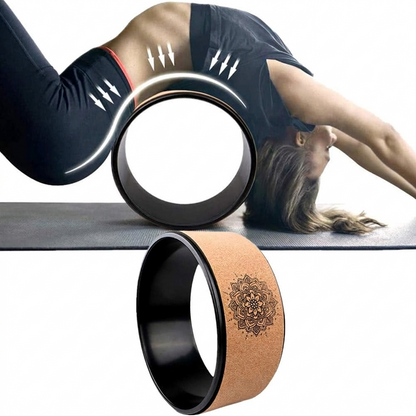WoodFlow™ Anti-Slip Wooden Yoga Wheel