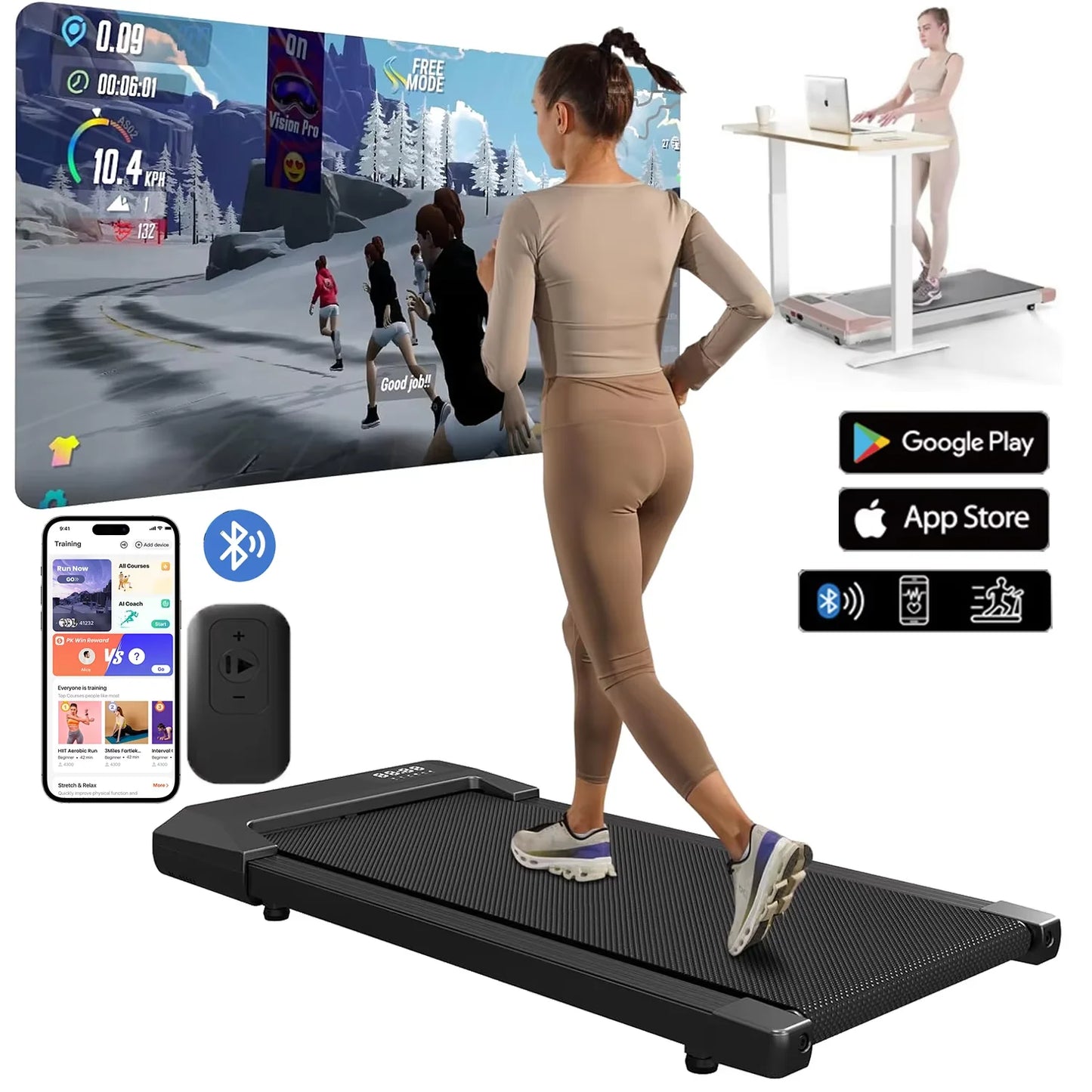 Smart LCD Walking Pad Treadmill